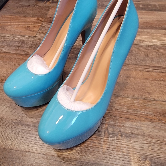 Elegant Blue Platform High Heels - Picture 8 of 12